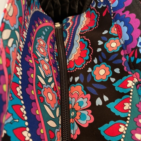 VERA BRADLEY EXTRA LARGE GET GOING BEACH TOTE HANDBAG Black Blue paisley Quilted - Picture 10 of 16